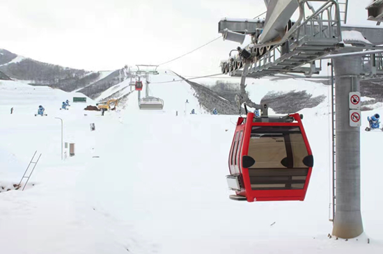 河北石家莊崇禮富龍滑雪場(chǎng)纜車